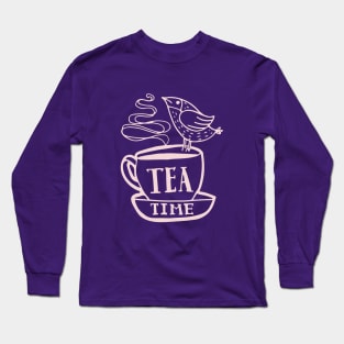 Tea Time Cute Tea Cup Teatime Lover Gift Long Sleeve T-Shirt